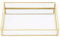 Ladieshow Make-up-Taschen, Vintage Metall Glas Aufbewahrungsbox Gold Tablett Schmuck Kosmetik Vitrinen(Medium)