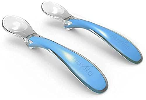 Set di 2 cucchiai in silicone blu