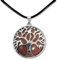 Collar de árbol de la Vida con Colgante Piedra Natural Energeticas - Distintas Piedras Semipreciosas (Aventurina Marrón)
