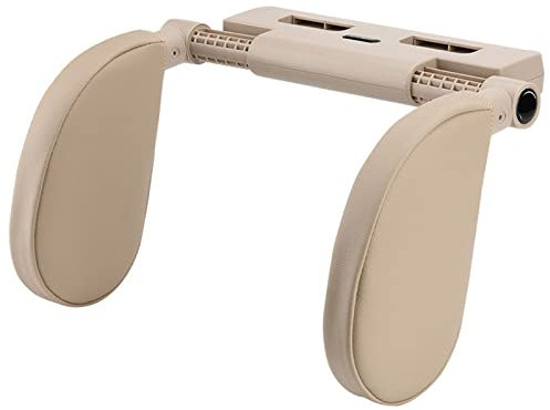 Hifrom Kopfstütze Auto, Auto Kopfstützen Kissen mit weicher Auflage, Breite und Höhe einstellbar, Nackenstütze für Kinder und Erwachsene, Nackenstütze Auto zum Schlafen (Beige)