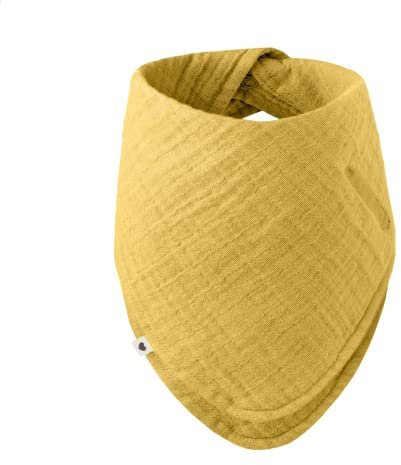BIBS Bandana Bib. Weiches Lätzchen. Bio-Baumwoll-Musselin. Dänisches Design, Einheitsgröße (0-36 Monate), Mustard