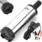 Retoo Pompa Acqua e Olio, 12V 38mm Pompa Sommersa Elettrica, 12 l/min, Pompa Combustibile con Filtro, Diesel Aspirazione per Olio Gasolio e Acqua per Auto, Caravan, Marino, Barca