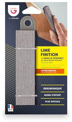 Gerlon Abrasif Lima Acabado 70 125 MM + 1 malla de ceramic