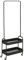 HOMCOM Metal Clothes Rack with Shoe Storage, Clothing Rail on Wheels, Freestanding Hall Tree, Coat Stand with 2 Storage Shelf, Black