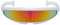 Spiegel Brille für Männer - Futuristische Zyklopen Sonnenbrillen | Cyclops Schild Colored Spiegel Mono Objektiv Wrap