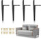 Joparri 4X Metall Schwarz Möbelfüsse, DIY Metall Tischbeine, 13cm Möbel Stützbeine, Ersatz Möbelfüße, DIY Möbel Füße, mit 16 Schrauben, für Sofa, Couchtisch, TV-Schrank, Bett, Möbel