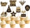 Xsstarmi 36 Pack 50th Birthday Cupcake Toppers Double Printed Forty Hello 50th Straight Outta 1985 Cupcake Picks for Cheers to 50 Years 50th Birthday Wedding Anniversary Party Decoration