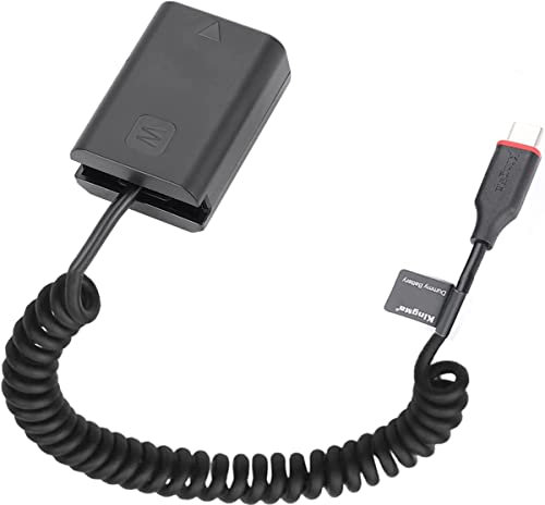 King Ma NP-FW50 Power Adapter Dummy Battery Kit Replacement With Type-C PD/QC Compatible with Sony A7/ A7M2/ A7R2/ A7S2/ A6000/ A6300/A6500/ A5000/ A5100 Cameras