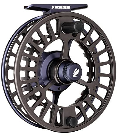 SAGE Arbor XL Fliegenrolle, One Revolution Drag Knob, schmale Spulenwicklung, Tempest Blue, 4/5/6