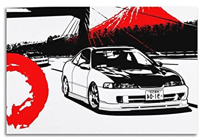 JDM-Sportauto-Poster Honda Integra Type-r DC2 Rennauto-Poster, dekoratives Gemälde, Leinwand, Wandposter und Kunstbild, modernes Familien-Schlafzimmer, Dekoration, Poster, 30 x 45 cm