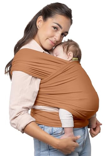 Boba Baby Tragetuch Neugeborene - Elastisches Babytragetuch und Stilltuch für Unterwegs - Einfach zu binden - Babytrage Neugeborene ab Geburt bis 16kg (Fox)