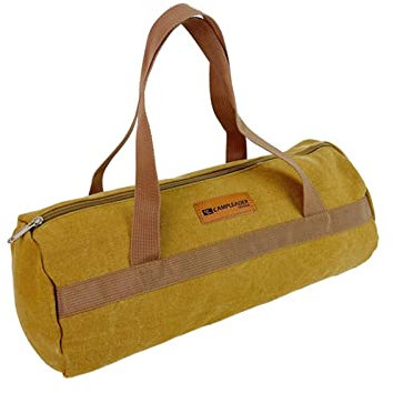 Canvas Roll Up Tool Organizer - Multifunction Fitments Tote Bag Wide Mouth for Pliers Screwdrivers Garage