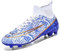 Hmhnsya - Scarpe professionali da calcio/atletica con tacchetti e collo alto, unisex, da uomo/ragazzo/bambino, 40 EU