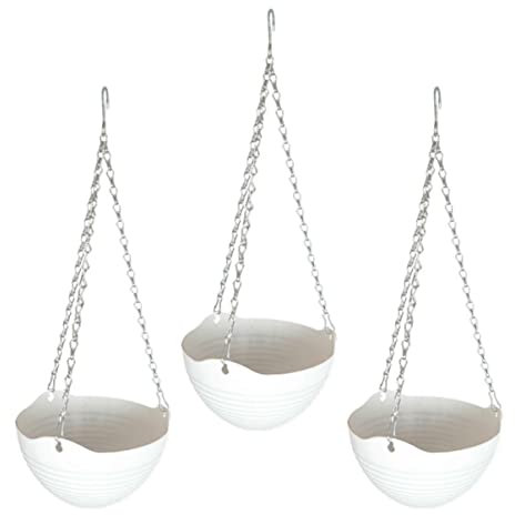 Yardwe 3ensembles Pots De Fleurs Suspendus Et Inoxydable De Design Simple Et pour Intérieur Et Extérieur pour Fougères Et Succulentes