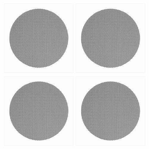 eMagTech 4pcs Game Console Dust Cover Net Circular Nylon Mesh Protective Ventilation Fan Dust Cover Compatible with PS5 Game Console Vent Shell Black