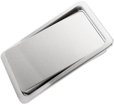 Jevina Couvercle à rabat en acier inoxydable pour poubelle à céréales - Balançoire intégrée - Couvercle de poubelle pour la cuisine - Plaque de travail A.