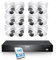 ZOSI 32CH Kit Caméra de Surveillance Extérieure 4K, 12X 8MP PoE IP Caméra Extérieure avec 4To HDD NVR pour Vidéo Surveillance 24h/24, 7j/7, Audio 2 Voie, Détection Personne/Véhicule AI, C225