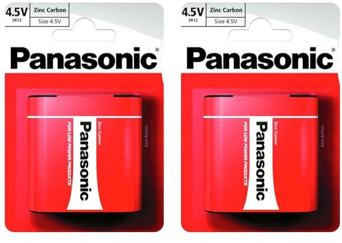 PANASONIC Confezione da 2 blister da 1 batteria Red Special Power 3R12/Flat Zinco-Carbon 4,5 V