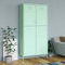 Homgoday Stahlschrank, Mintgrün, 90 x 50 x 180 cm
