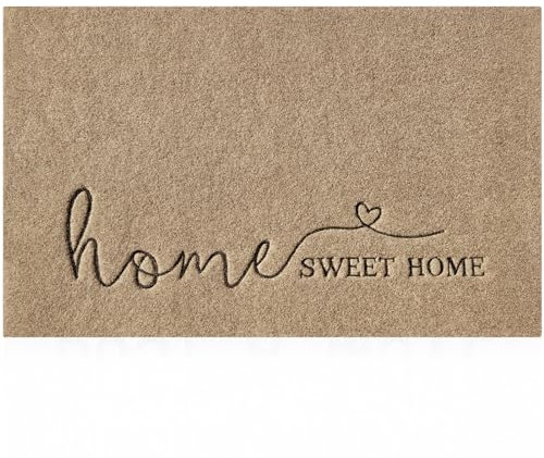 Lzuso Home Love Outdoor Door Mat Front Door Indoor Non-slip Doormat Durable Easy to Clean Floor Mat for Outside Entry,Yard,Garage,High Traffic Areas Hello 18X28