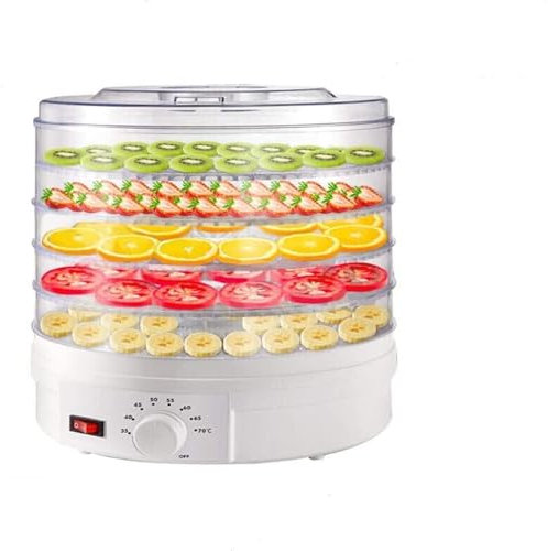 LUSKSk Food Dehydrator, 5 Trays Mini Electric Fruit Meat Vegetables Dryer with Adjustable Temperature for Meat, Fruit, Vegetables and Healthy Snacks