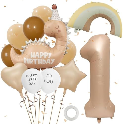 13 Stück 1. Geburtstag Dino Ballon Geburtstag Deko Kindergeburtstag Dino Luftballon Geburtstagsdeko 1 Jahr Folienballon Dinosaurier Luftballons Dino Party Deko Für Junge Mädchen