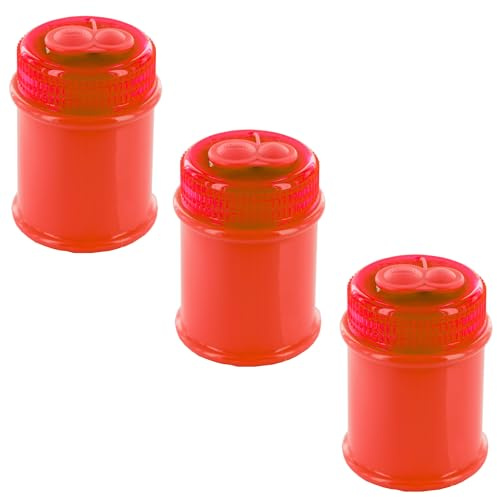 KUM AZ103.49.16-R - Anspitzer mit Behälter Maxi M2, rot, 3er Multipack, Doppel-Behälterspitzer