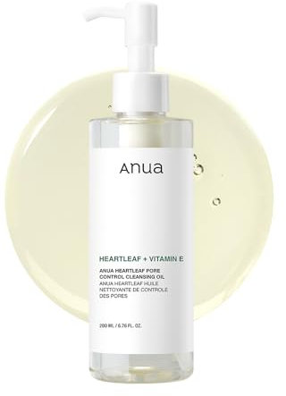 ANUA Heartleaf Porenkontrolle Reinigungsöl, sanfter Gesichtsreiniger gegen Mitesser & Make-up, porenverfeinernd, koreanische Hautpflege, Pore Control Cleansing Oil, Original, 200ml