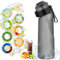 Lofrritp Air - Botella de agua de 650 ml, sin bisfenol A, con 7 cápsulas aromáticas de tritán, sabor a frutas perfumadas, botella a prueba de fugas, 0% calorías y 0% azúcar con pajita para fitness