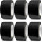 G4GOODS® 6 Rolls of Black Duct Tape 50mm x 50m - Heavy Duty Gaffer Tape Waterproof Anti-Tear Strong Adhesive Gaffa Tape for Sealing Repairing Packing Moving Gaffer's Tape for Home Office Use