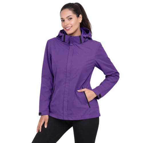 Blu Apparel Veste imperméable pour femme avec doublure en maille respirante coupe-vent