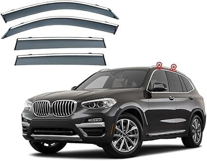 QiaoCL Windabweiser für BMW X3 G01 2018 2022, halten Ihr Auto bei Regen belüftet, reduzieren Windturbulenzen, Regen- und Sonnenschutz