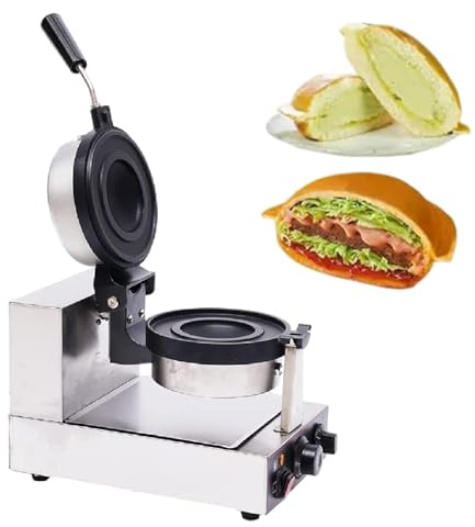 Macchina per hamburger, pressa elettrica per hamburger, macchina per waffle elettrica, pressa per panini, macchina per hamburger con brioche e gelato, piastra antiaderente per panini,