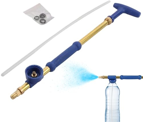 Pulverizador a presión multiusos – Pulverizador de bomba ajustable de mano ergonómica | Herramientas de limpieza de casa y jardín para plantas de interior, patio exterior, herbicida y coche