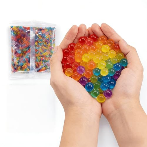Wasserperlen AUEJACKY 10000 Wasserperlen Für Kinder, Orbeez, 7-8 Mm Gel Balls，Wasserperlen Für Pflanzen, Water Beads Für Heimwerker,Dekoration,Pflanzenfüller. (Gemischte Farben)