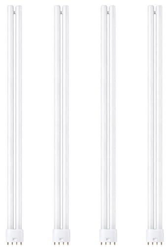NCC-Licht 4x Kompaktleuchtstofflampe 40W/827 2G11 4-Pin warmweiß 2700K | Kompatibel mit Osram Dulux L und Philips Master PL-L 40W CFL