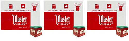 Masters Grün Billard Kreide – 3 Dutzend