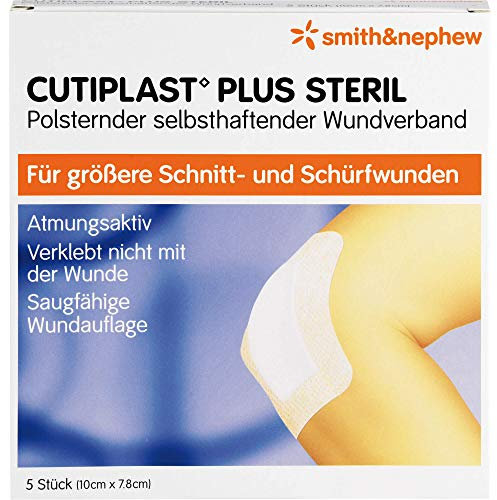 CUTIPLAST Plus steril 7,8x10 cm Verband 5 St