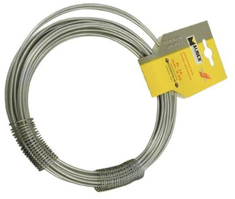 Filo di ferro zincato per legature in matasse 40 m diametro 0,8 mm 5 pezzi