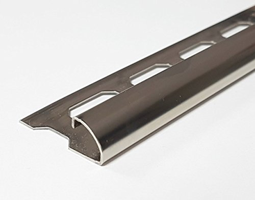 3 Schienen a) 2,50m = 7,5 lfdm. Edelstahlschiene V2A glänzend 6 mm Rundprofil Fliesenschiene