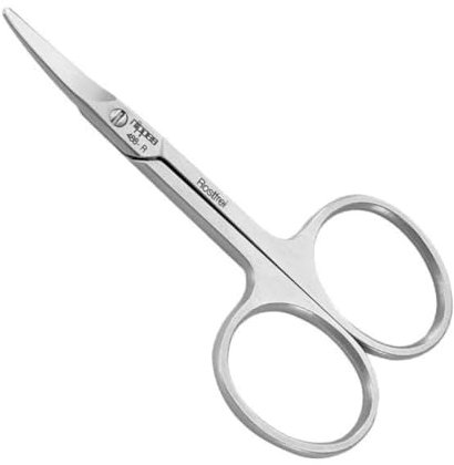 nippes Solingen Professionelle Babyschere | 8cm | Rostfrei | Schere zum Kürzen der Fingernägel | Nagelschere abgerundet | Nagelpflege für Neugeborene | Qualität aus Solingen
