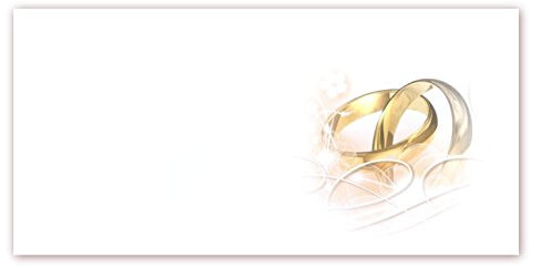 25 Stück Premium Briefumschläge DIN lang (110 X 220mm) mit Motiv bedruckt, Hochzeit Ringe, Briefhüllen Kuvert, ohne Fenster, haftklebend, 80g/m² (UMS-5017)