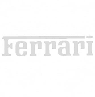 Ferrari - pre-spaced sticker - silver color - 15cm
