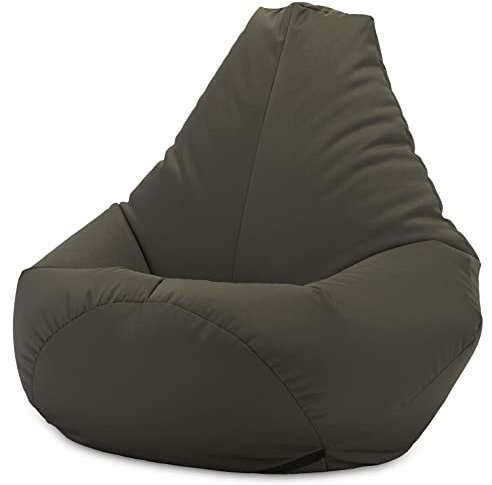 Beautiful Beanbags - Adult Highback Beanbag Chair - Large Water-Resistant for Indoor and Outdoor Use - Lounge or Gaming Chair - Manufactured in UK (Olive)
