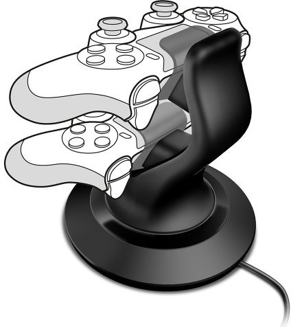 Speedlink TWINDOCK Charging System - Ladestation für 2 DUALSHOCK-4-Controller der PlayStation 4, schwarz