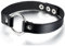 JewelryWe Schmuck Leder Choker Halskette, Ring Kreis Halsband Kragen Kette für Herren und Damen, Schwarz