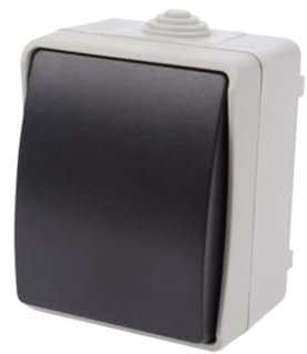 Perel Interrupteur bipolaire robuste pour une utilisation en extérieur, IP54
