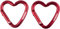 munkees, 2 x Mini Herzkarabiner, Schlüsselanhänger, Rot, 3220