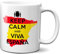 Planetacase - Taza Keep Calm - Viva España - Cerámica - 330 mL - Apta para Microondas y Lavavajillas - Diseño Original para Regalar - Viva España, Cerámica
