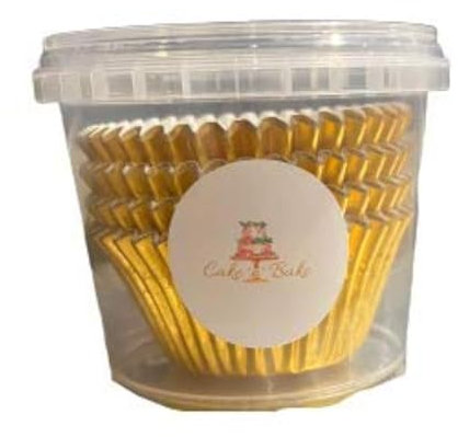Gold Foil Cake Muffin Baking Cases x 60